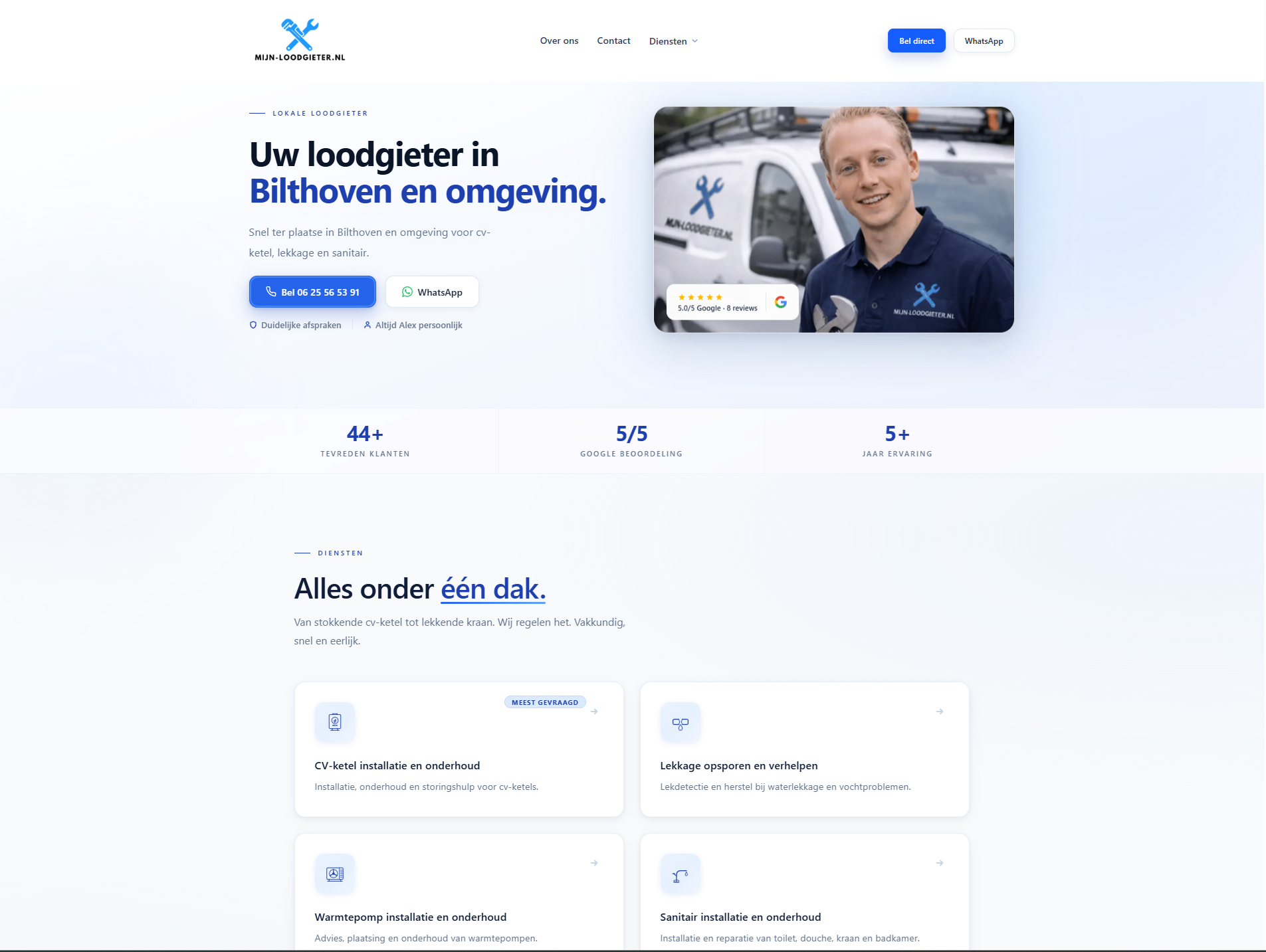 Desktop screenshot van mijn-loodgieter.nl
